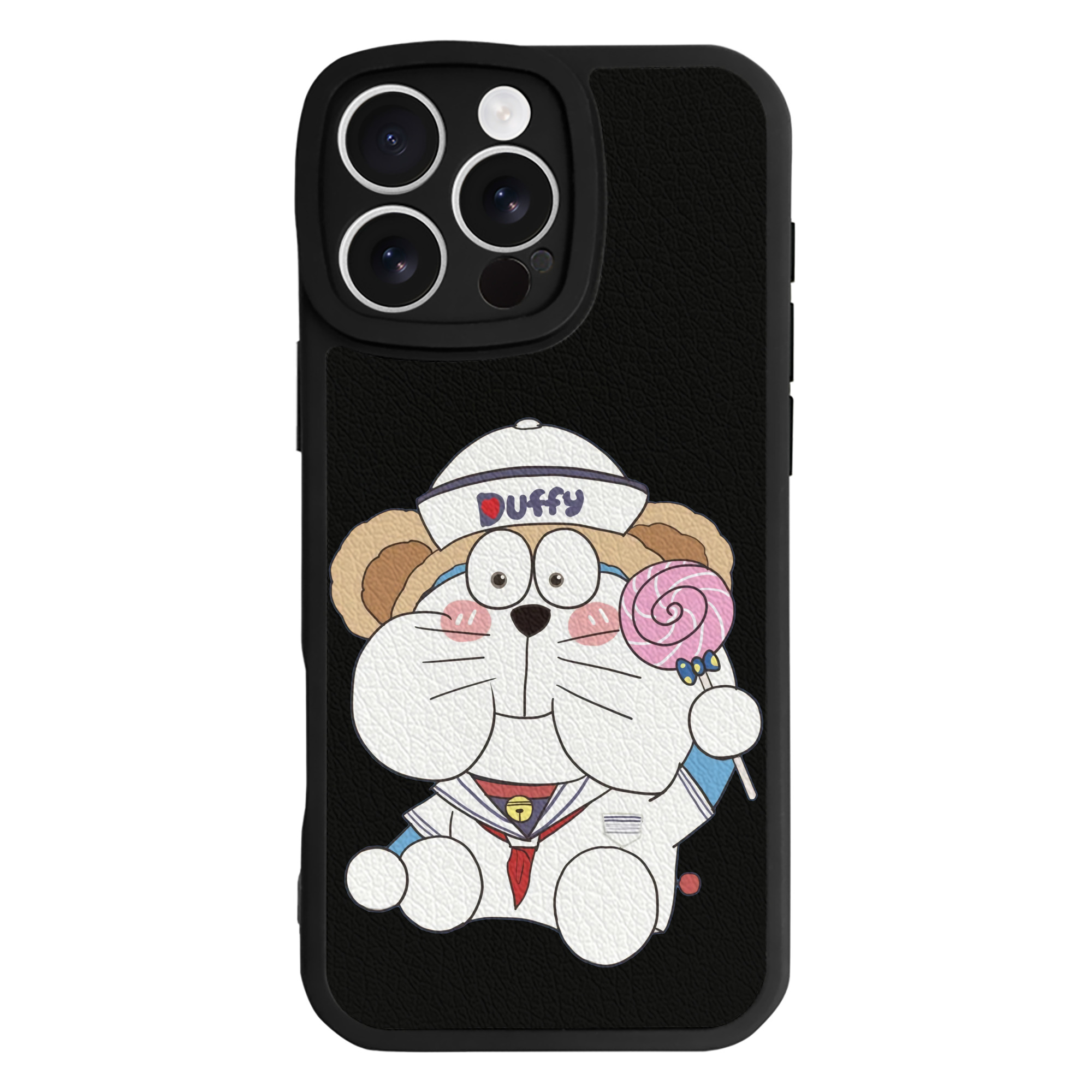 （画像用） ドラえもん Doraemon 【iPhone 16シリーズ対応】シリコンスマホケース（レザー調） 材質：シリコン